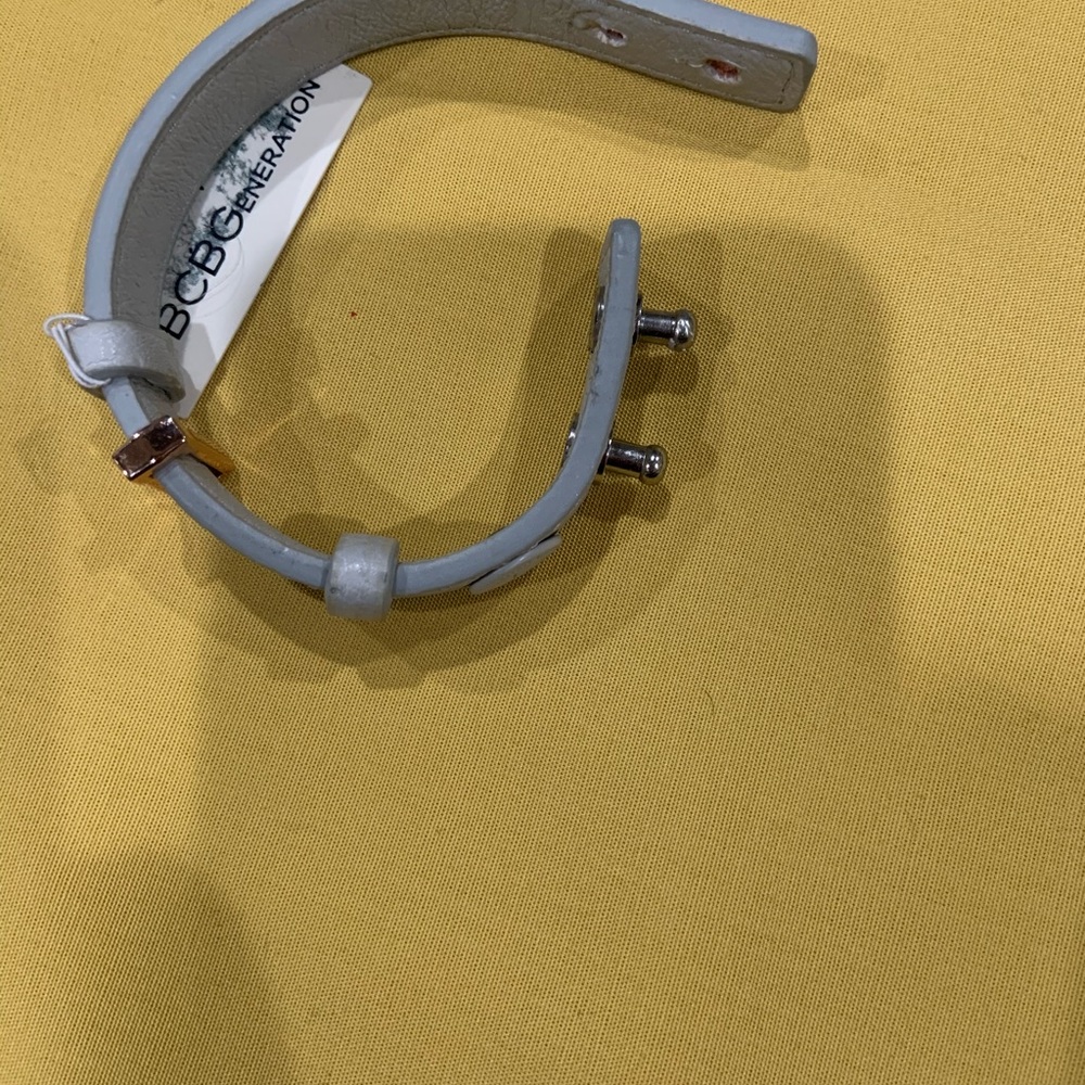 BCBGeneration light gray leather bracelet